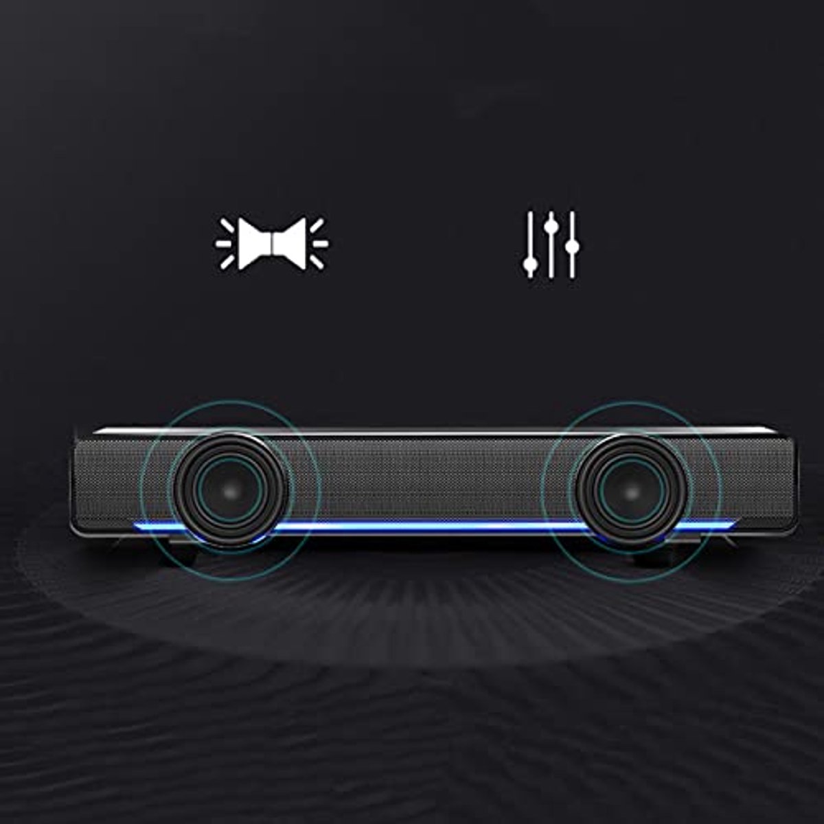 Portable Soundbar, Stereo Soundbar with USB Cable Music - afbeelding 3