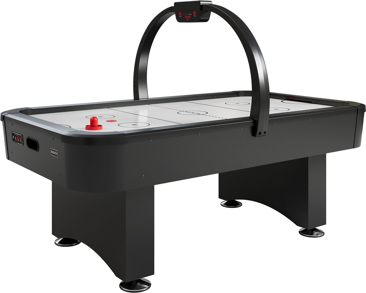 NORTH Thunder Airhockeytafel Zwart/Wit 7FT