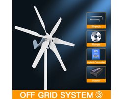 Windturbine – Windgenerator – Windenergie Systeem – Duurzame Energie – 3000W Vermogen – Laag Startpunt - Off-grid Systeem 2 – 12V