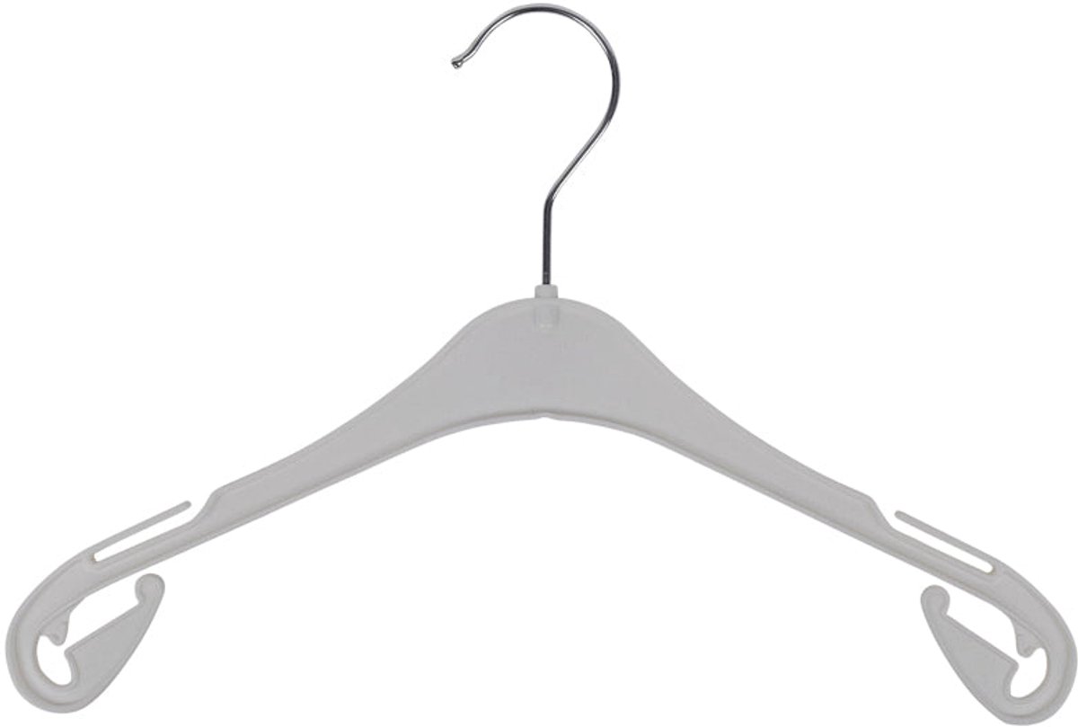 T-33 - Wit - Kindermaat - Universele kledinghanger vlak - 50 stuks