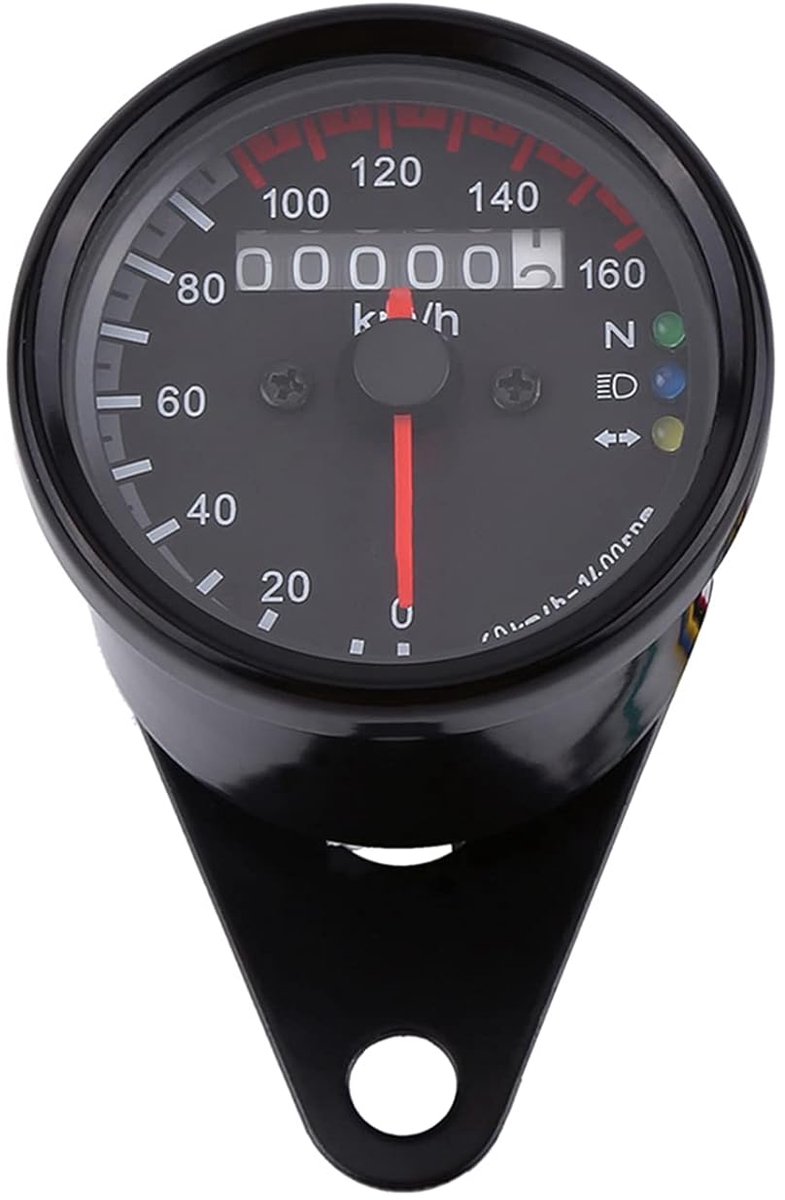 Speedometer glas - universele digitale LED - motorfiets snelheidsmeter - odometer - 1 stuk met achtergrondverlichting - signaal motorfiets