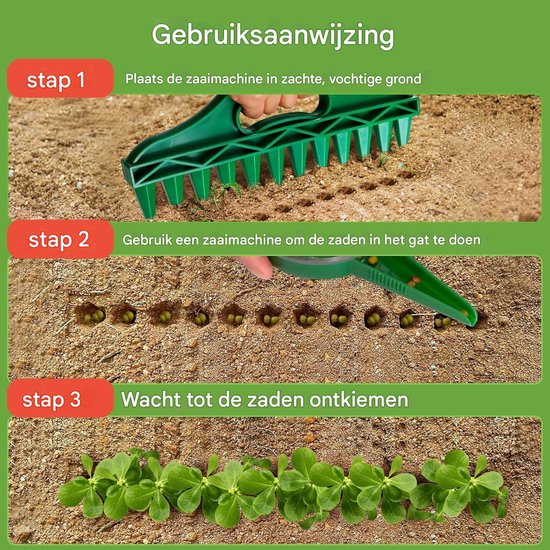 Ynkkvre - Innovatieve zaadverspreider met individuele doseerregeling. Geschikt voor diverse zaadgroottes en perfect voor moestuinen en bloembedden. — afbeelding 5