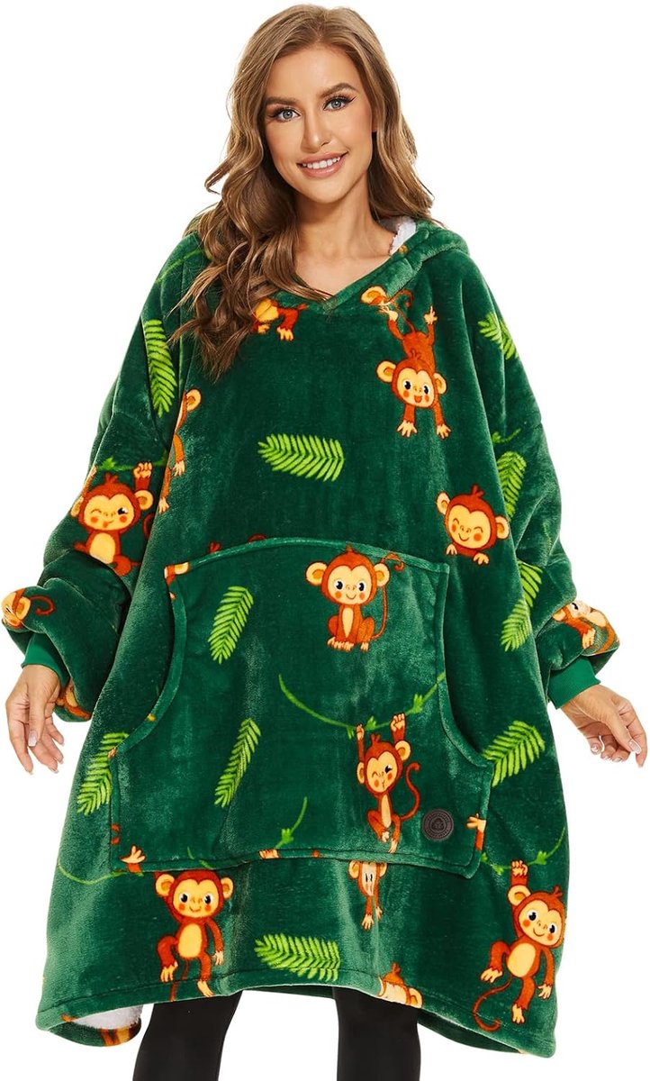 Overized Deken Hoodie voor Volwassenen - Ultra Zachte Sherpa Fleece Deken Sweatshirt