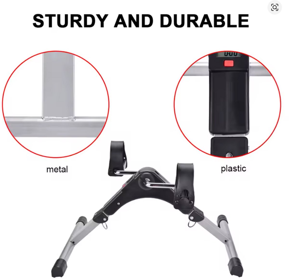 Fietstrainer - Opvouwbare Mini Hometrainer met LCD Scherm, - afbeelding 2