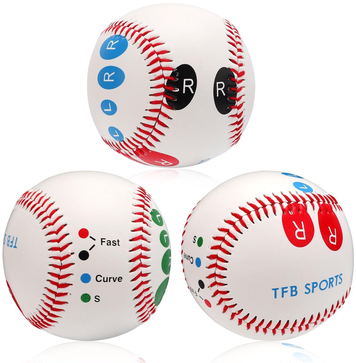 3 Stuks Honkbal Werpgrip Trainers, Honkbal Werptraining met Vingerplaatsing Honkbal Trainingsuitrusting voor Tieners Beginners om Honkbalgrepen te Leren (Hard)