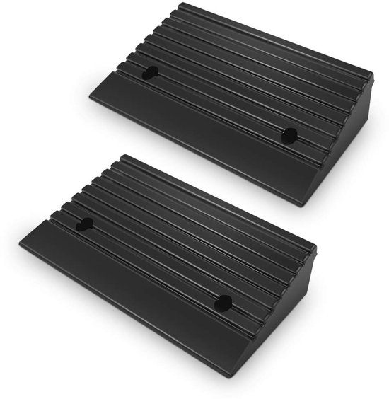 Bol Ramp Large Rubber Threshold Ramp, 2 Pieces Non-Slip Stable Durable Car Curb ...