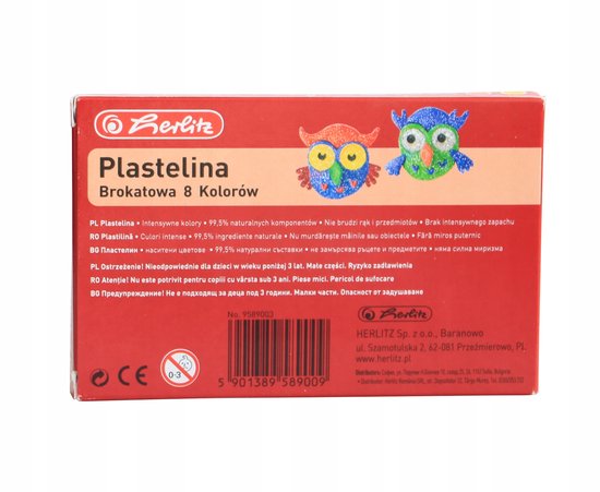 Herlitz Glitter Klei 8 Kleuren - Creatief Knutselen