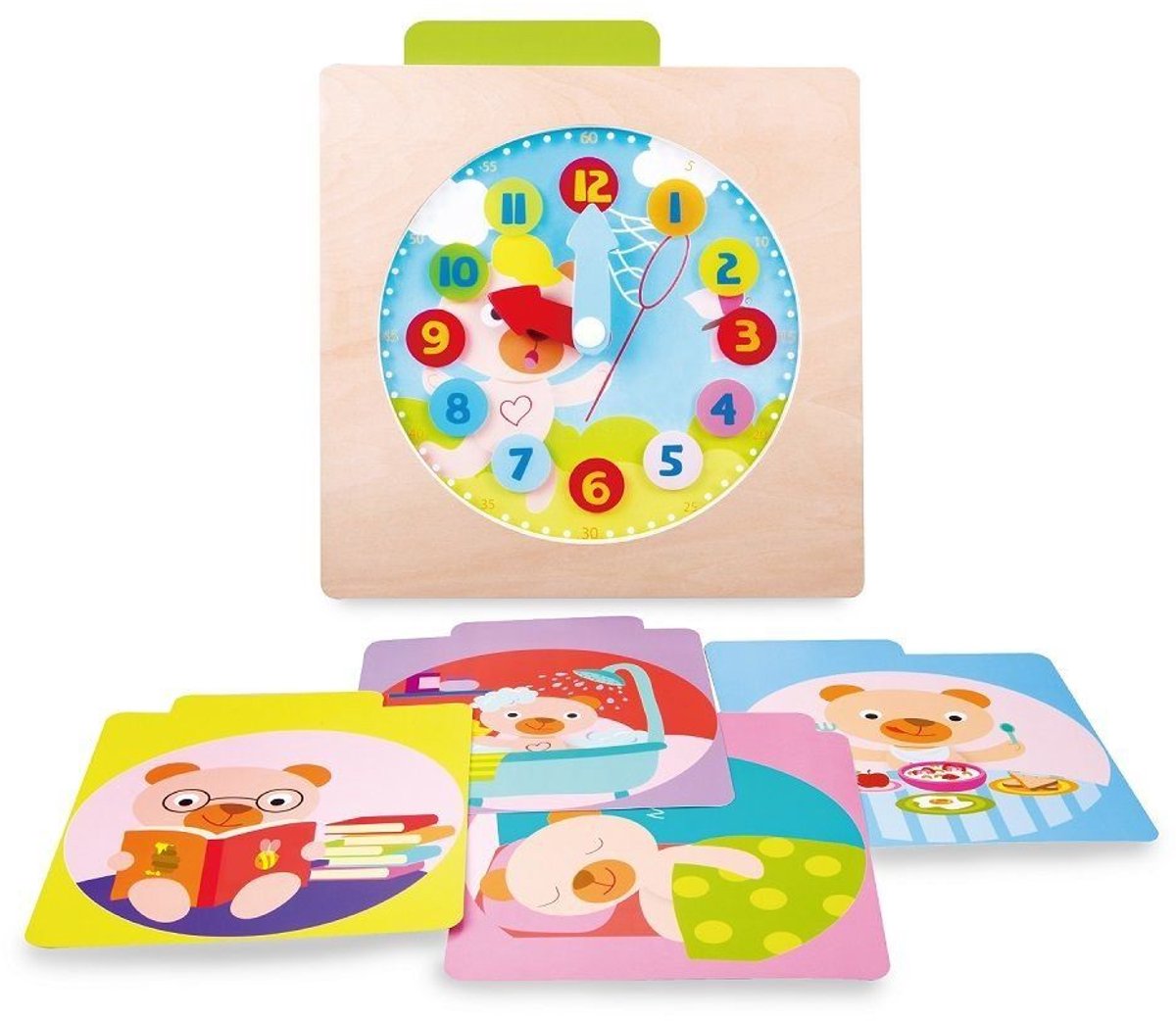Classic World Houten Educatieve Klok - Leer Klokkijken