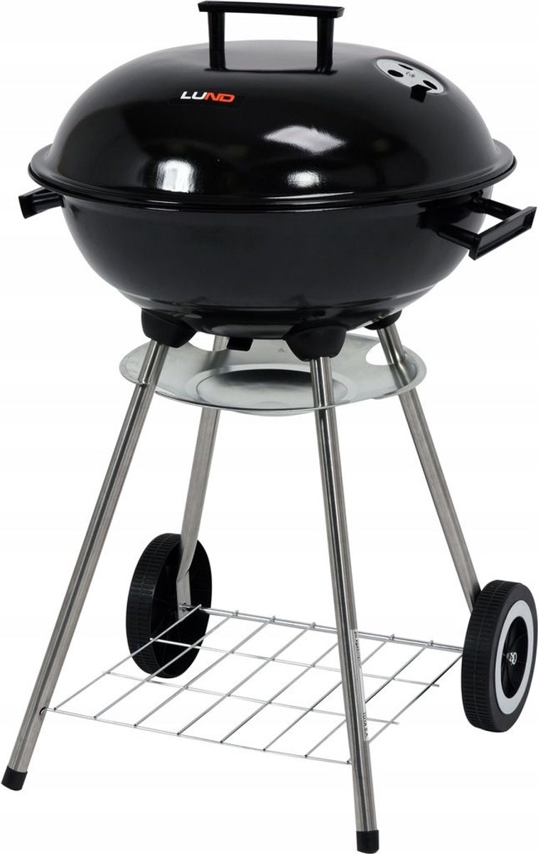 Lund Grill Kleur Zwart met deksel en handgrepen - Ø 41 cm