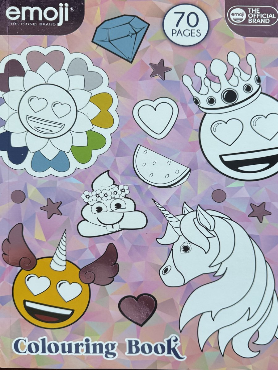 Emoji Kleurboek – 70 Pagina’s – Unicorns, Regenbogen & Emojis – Voor Kinderen 4-10 Jaar