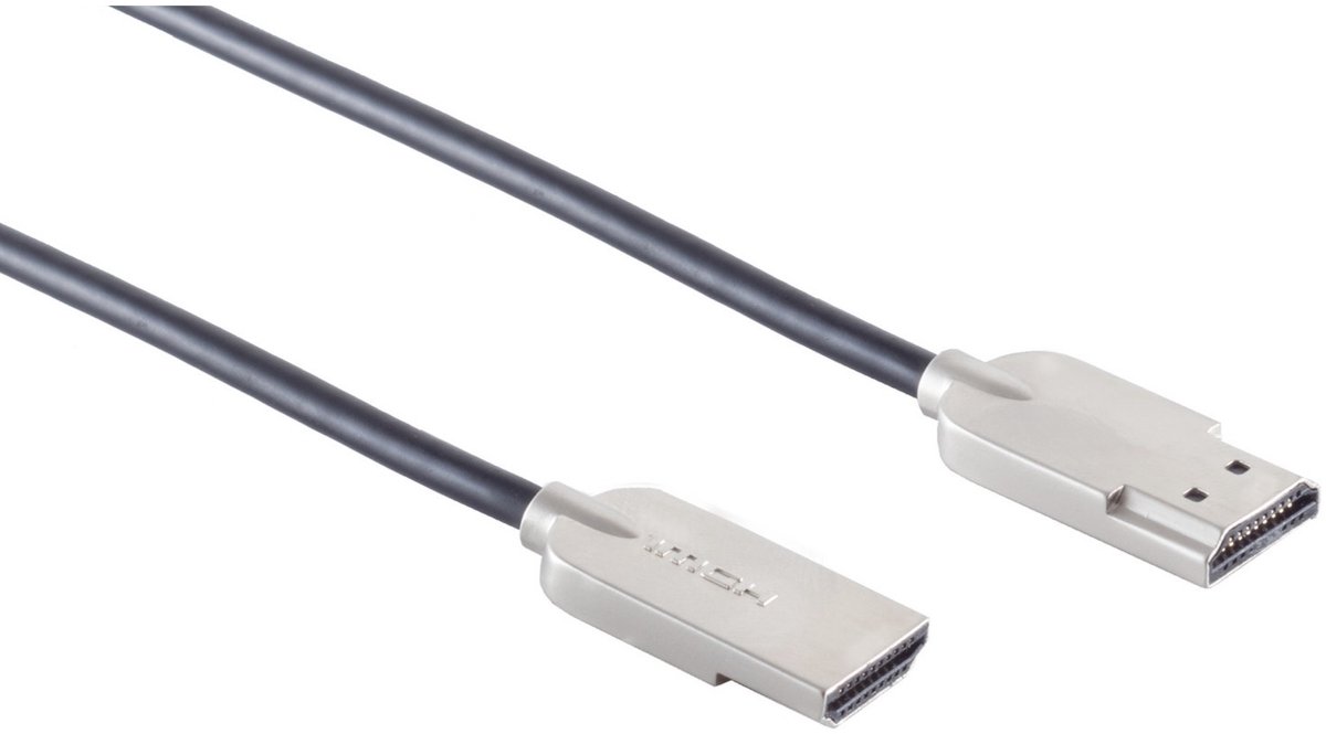 Ultradunne Premium HDMI kabel - versie 2.0 (4K 60Hz + HDR) / zwart - 1,5 meter
