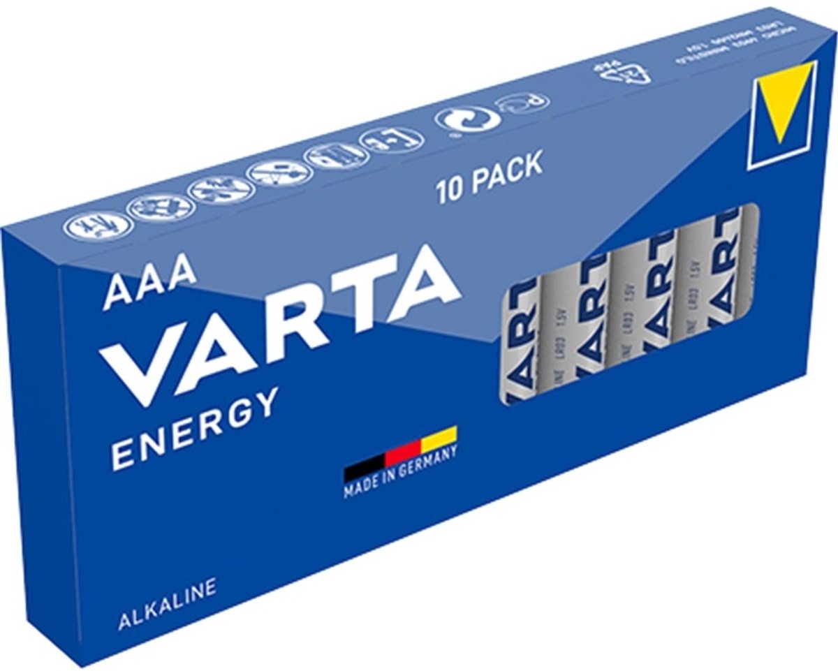 Varta AAA (LR03) Energy batterijen - 10 stuks in blister