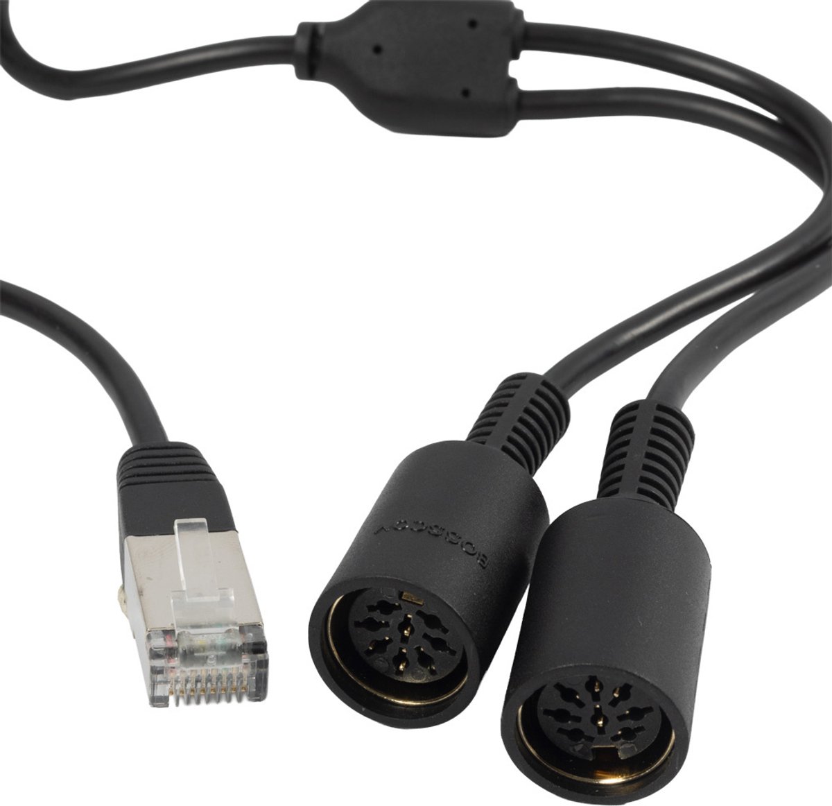 Image of BOSSCOM RJ45 - 2x DIN 8-pins / Powerlink PL8 (v) kabel voor B&O | zwart | 0,50 meter