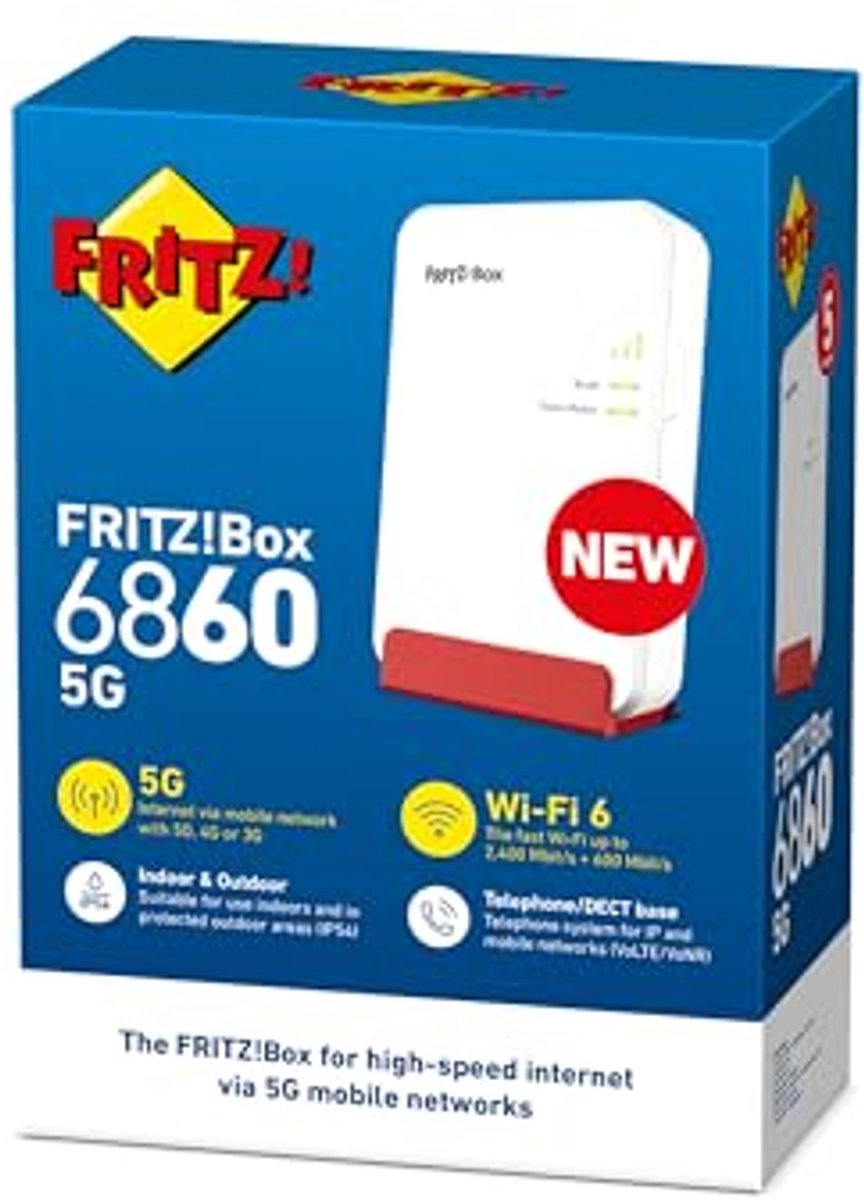 5G/LTE Router met Wi-Fi 6 tot 3000 Mbit/s, Power over Ethernet (PoE+), stof- en spuitwaterdicht, Mesh Wi-Fi