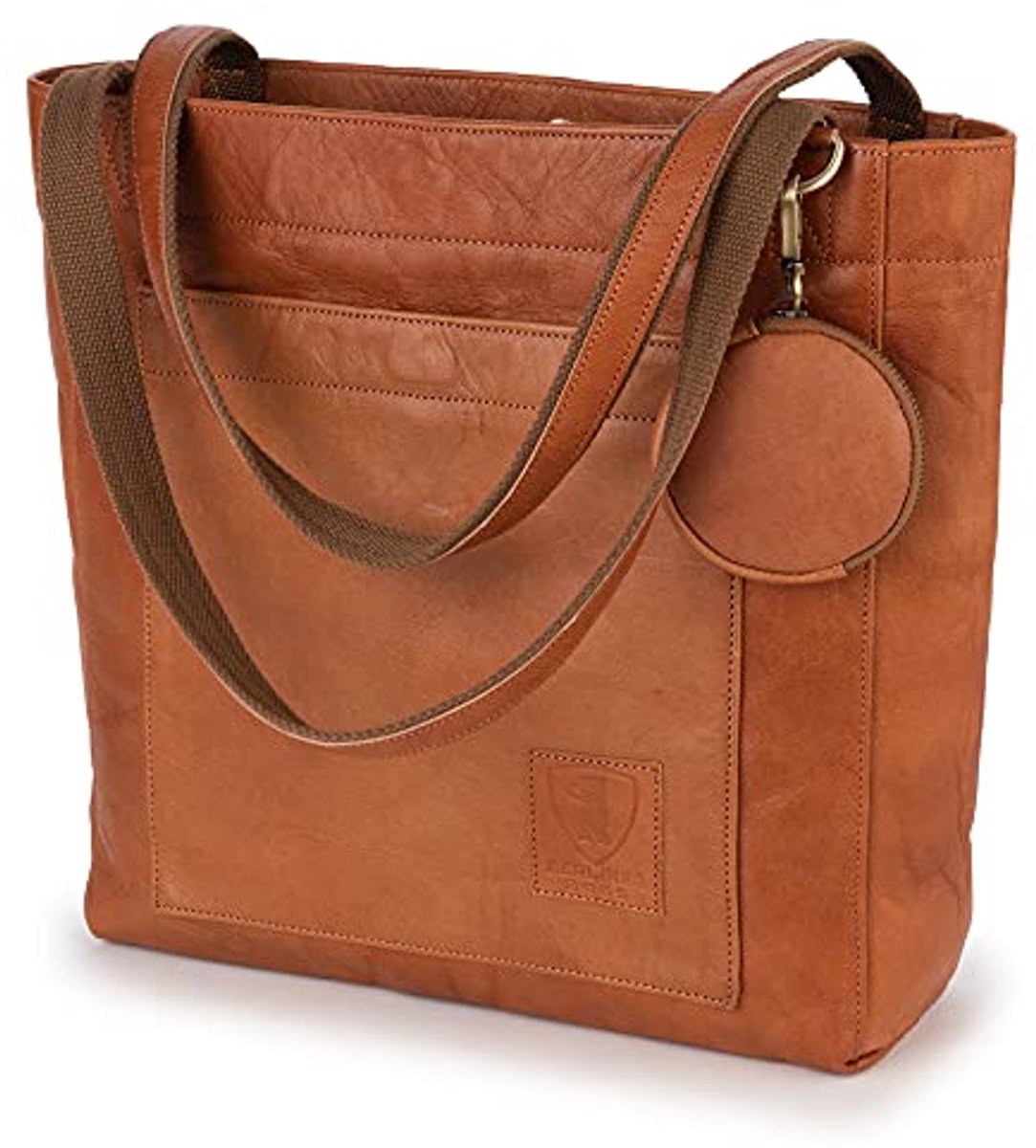 Vintage Leren Shopper Tas voor Vrouwen - Seville