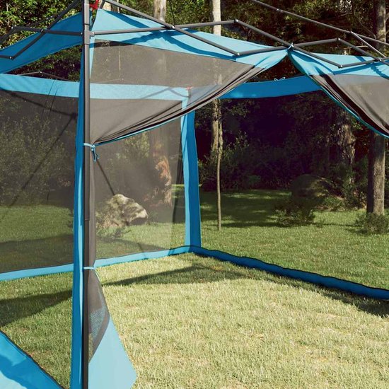 vidaXL - Binnentent - met - dak - met - opslag - Blauw - 303 - x - 303 - x - 196 - cm - taft van Merkloos — afbeelding 5