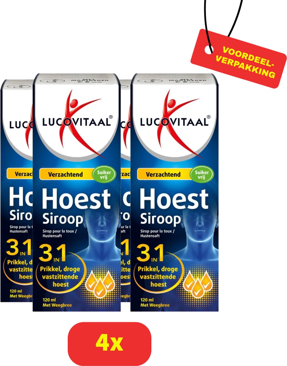 Lucovitaal Hoestsiroop - 4 x 120 ml Voordeelverpakking