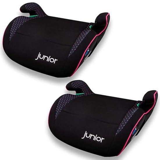 2 x kinderzitverhoging, i-Size R129/03, roze/zwart