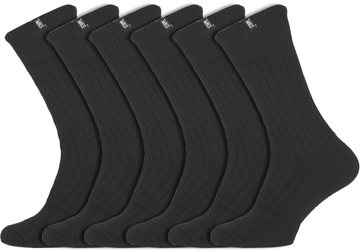Stapp Heren thermo Werksokken | Extra Sterk en Warm | Zwart | 6 Paar (Maat 41–47)