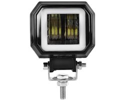 XEOD LED Werklamp wit met angel eye - 12V t/m 30V - Multifunctioneel - Auto - Boot - Vrachtwagen - Motor - 1 stuks met beugel en montage materialen