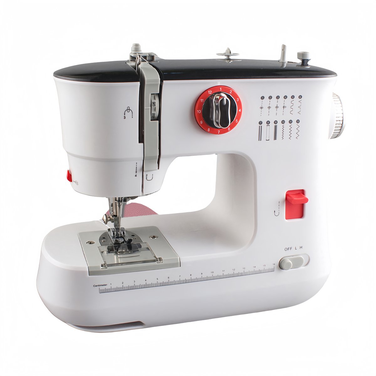 Creatorally Mini Electronische naaimachine 12 Steken - Compacte DIY Naaimachine met Voetpedaal - Elektrische Naaimachine Voor beginners - Geschikt voor Quilten en Kleding