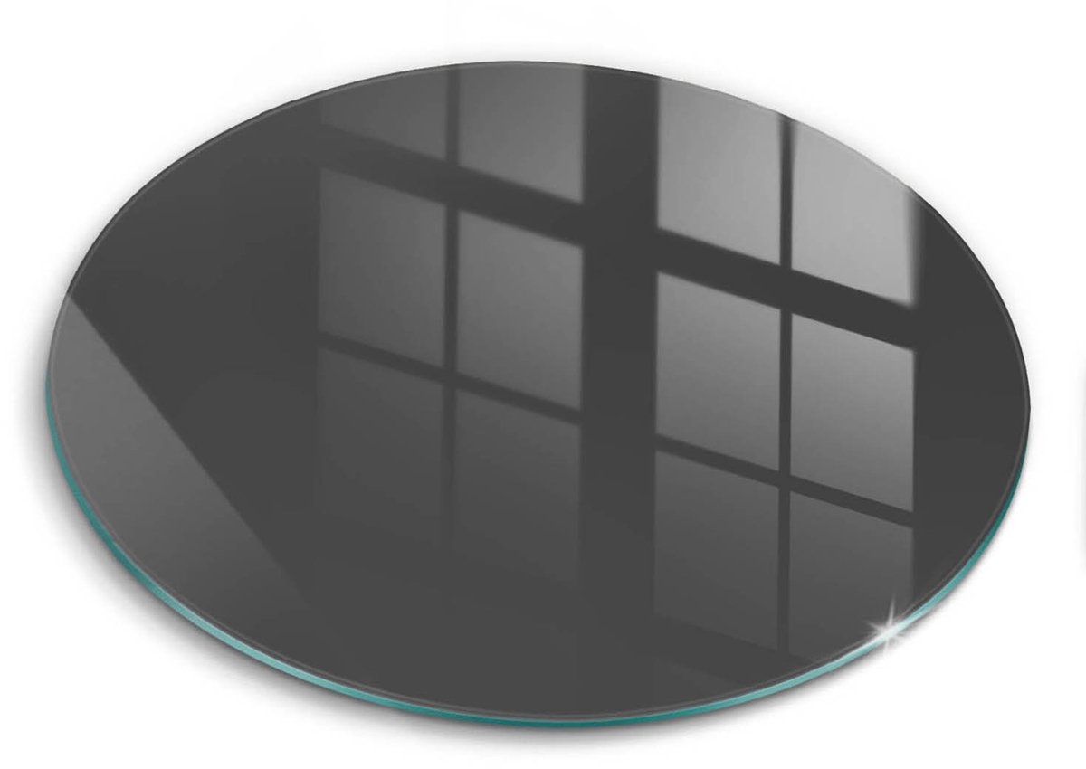 Wallfluent Glazen Snijplanken - Grijs Snijplanken Glas - 30fi cm - Donkergrijs Snijplanken van Glas - Glazen Serveerplank - Hygiënische Snijplank van Glas - Antislip Hakplank van Glas
