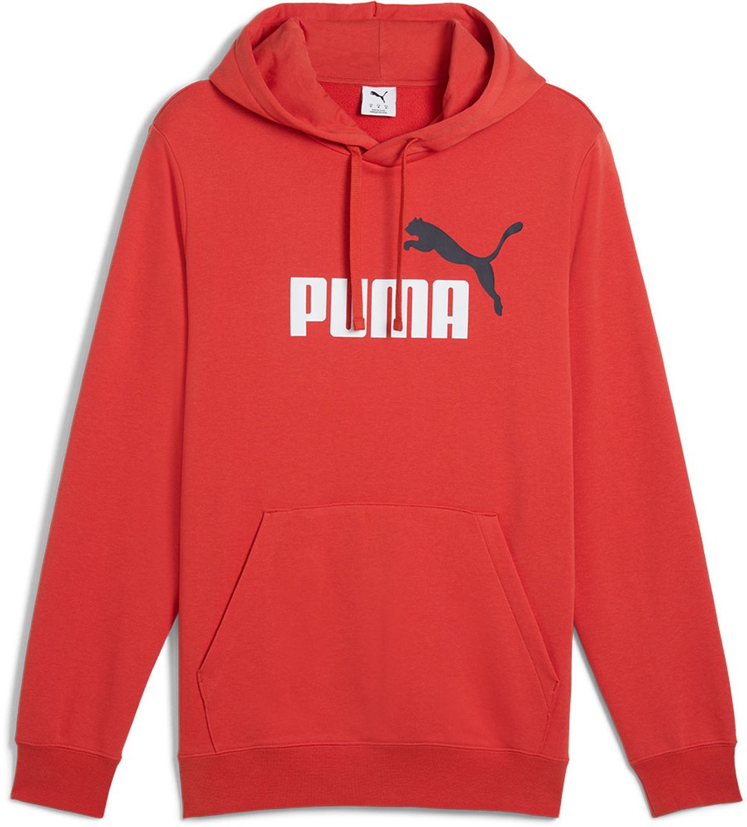 Puma Ess 2 Color Nº1 Logo Hoodie XL Man Vrouw Rood