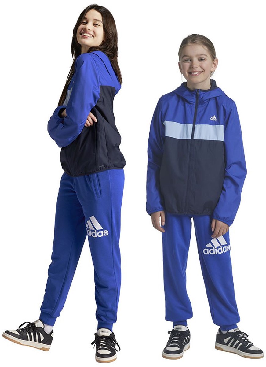 Adidas Essentials Regular Fit Big Logo Cotton Joggers 7-8 Years Kinderen Blauw