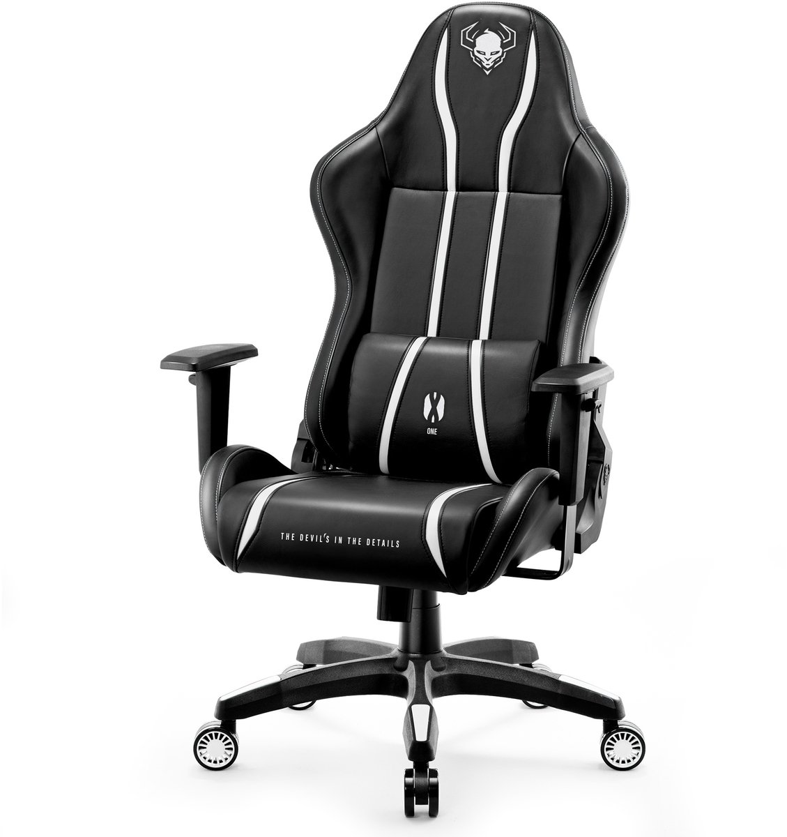 DIABLO CHAIRS - Gaming stoel X.One 2.0 - Bureaustoel verstelbaar - King size - Wit en zwart