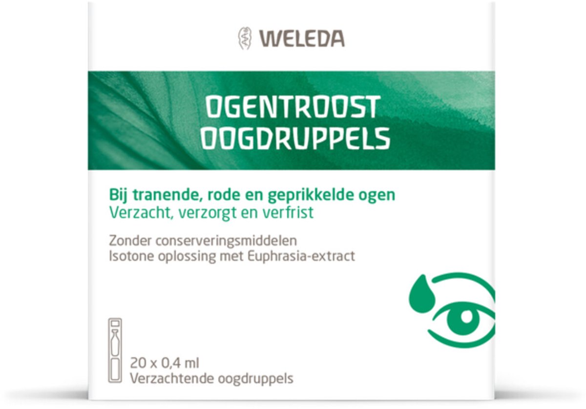 WELEDA Ogentroost Oogdruppels Ampullen - 2 x 20 stuks - Voordeelverpakking