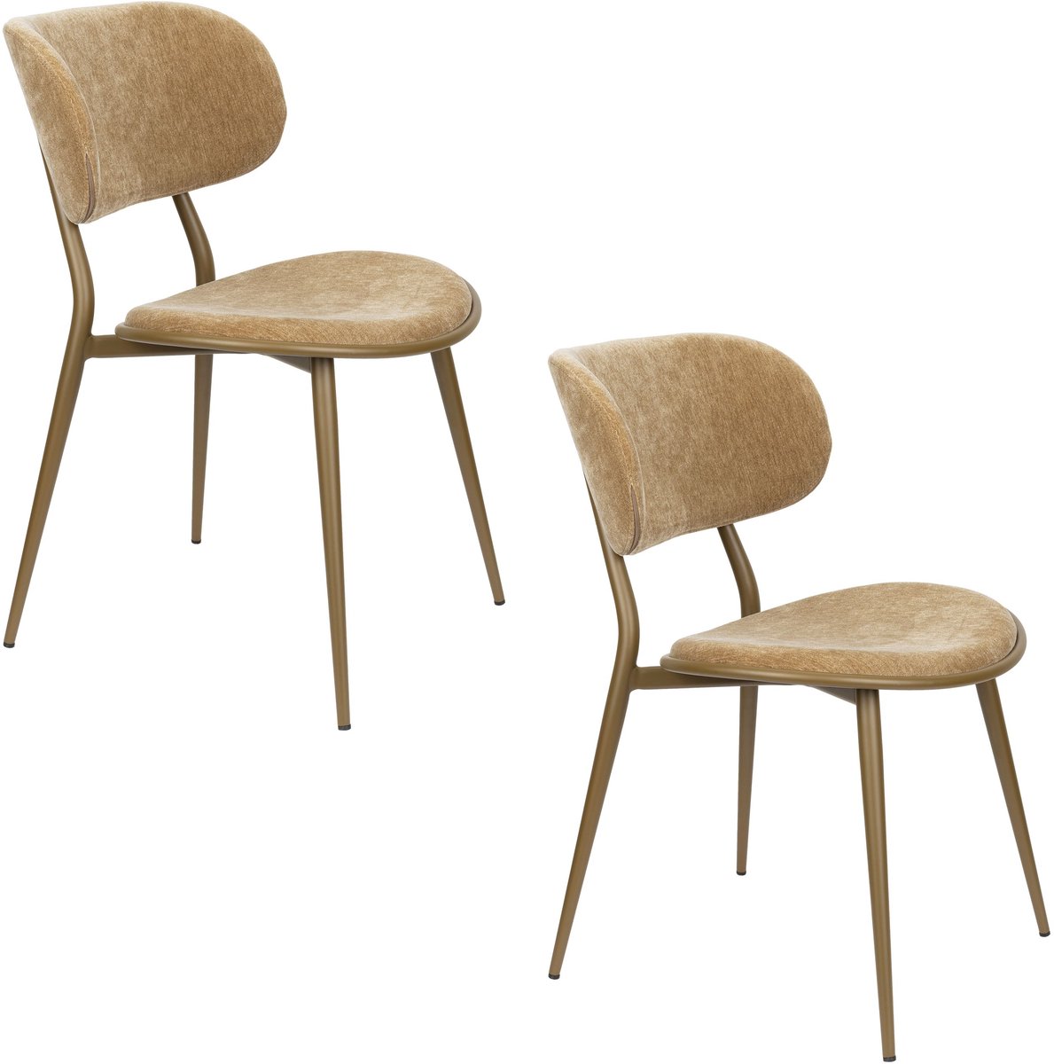 Lieve Eetkamerstoelen Mosterdgeel - Set van 2