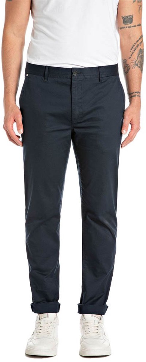 Replay M9998.000.84905 Chino Broek Blauw 34 / 32 Man