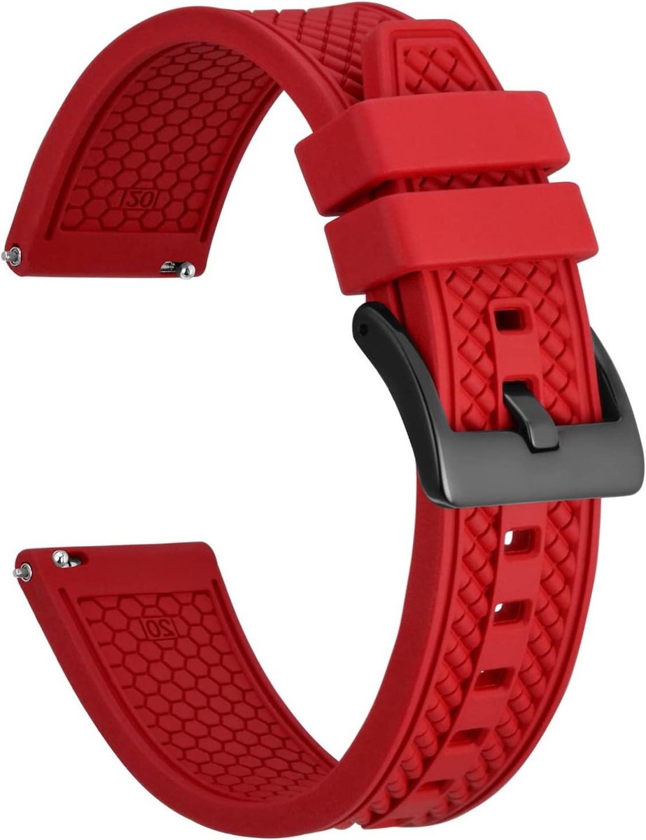 Allecto plus - Fluororubber Horlogeband voor Heren met Snelsluiting in 18 mm, 20 mm en 22 mm