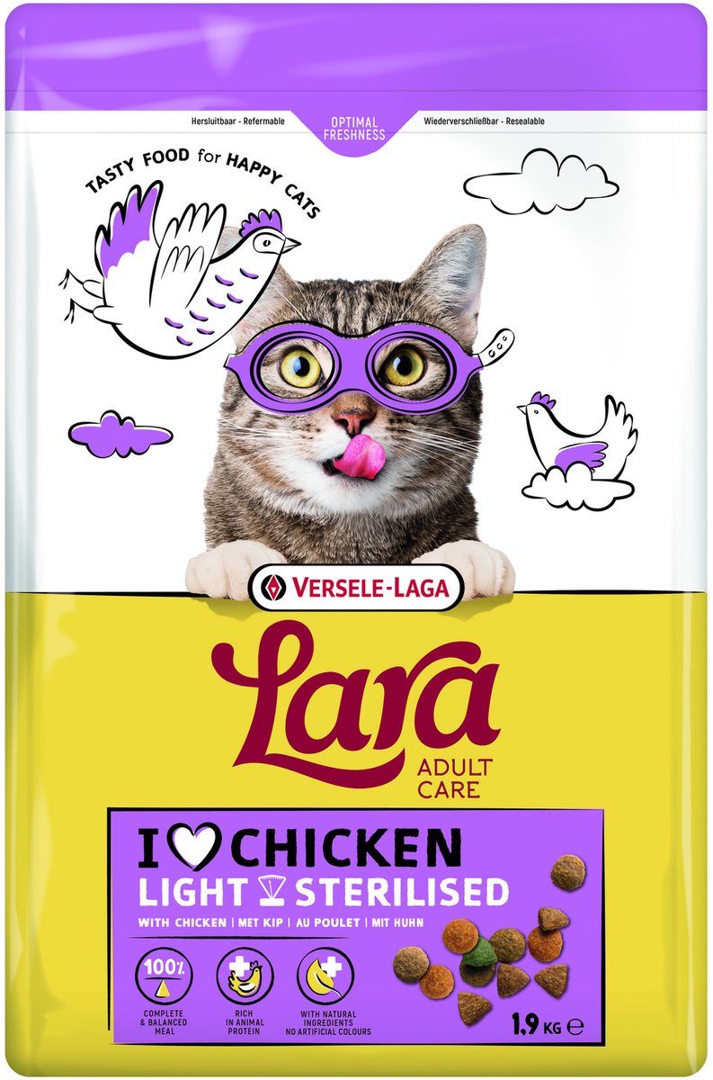 Lara Adult Care Light Sterilised Kip - Kattenvoer - 1.9 kg