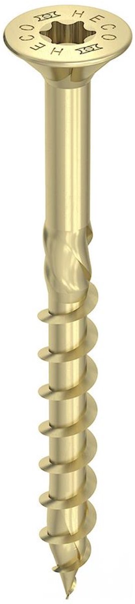 Heco -Topix-Plus schroeven - Torx 20 - 4 x 40mm - Deeldraad - Geel verzinkt (20 stuks)