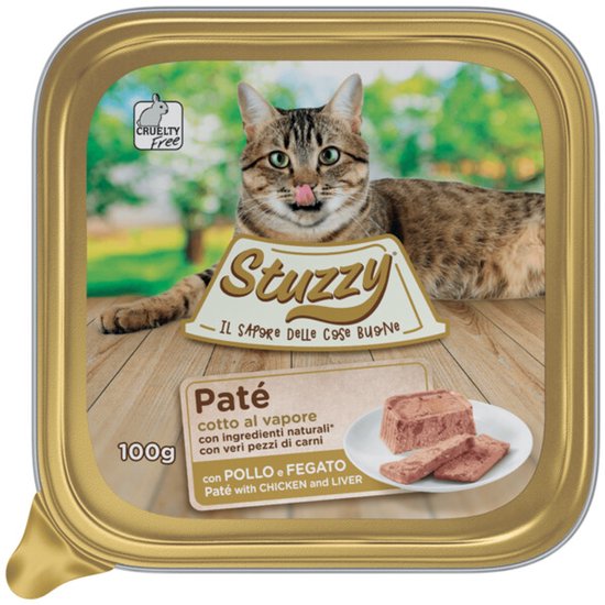 Stuzzy Kattenvoer Paté Kip - Lever - 32 x 100 gr - Voordeelverpakking