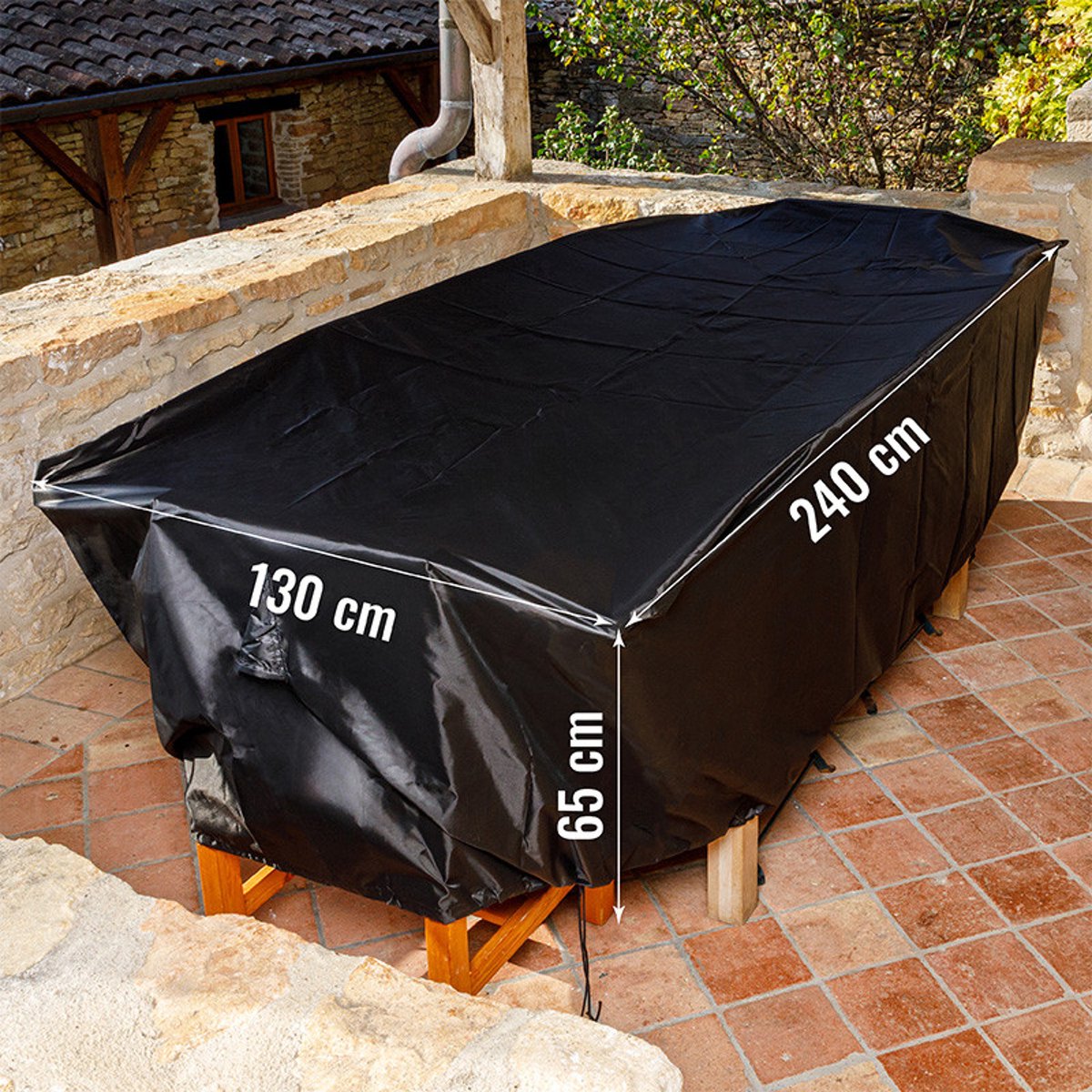 Hoes L 240 x B 130 x H 65 cm voor tuinmeubelen