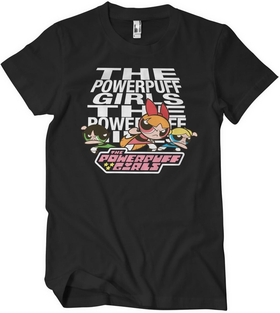 Power Puff Girls T-Shirt Powerpuff Girls T-Shirt WB-1-PPG001-DTF844 Black-L