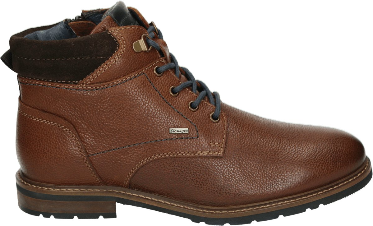 Sioux - ROSTOLO-701-TEX - Vrije tijd half-hoogHeren veterschoenHeren sneakers - Kleur: Cognac - Maat: 43.5