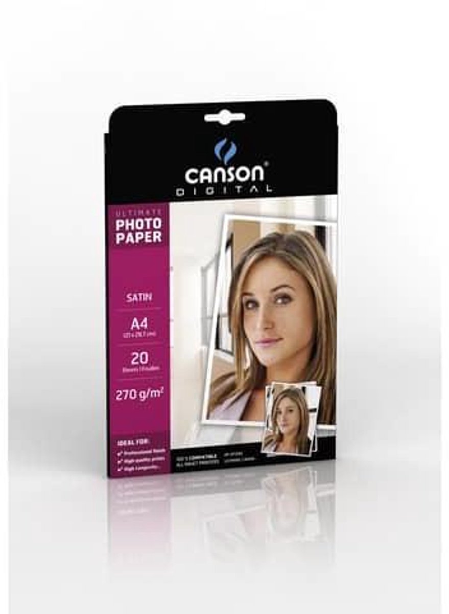 Canson C200004329 pak fotopapier A4 Wit Glans