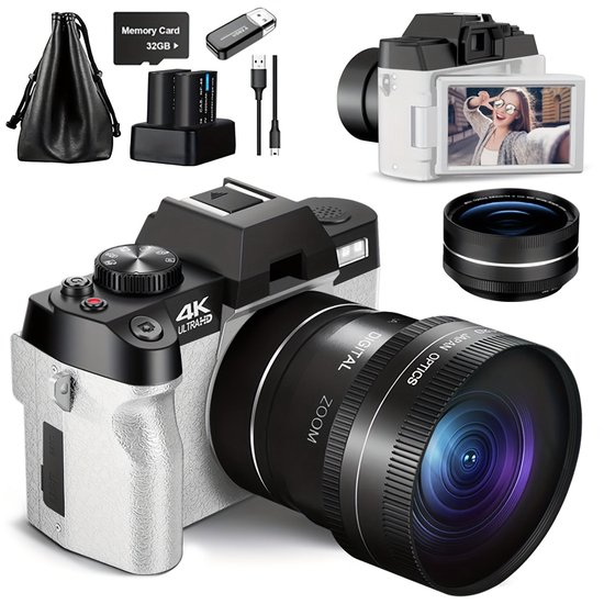 Vlogcamera Digitale Camera – Vlogcamera – Compactcamera – Fototoestel – 4K Video ...
