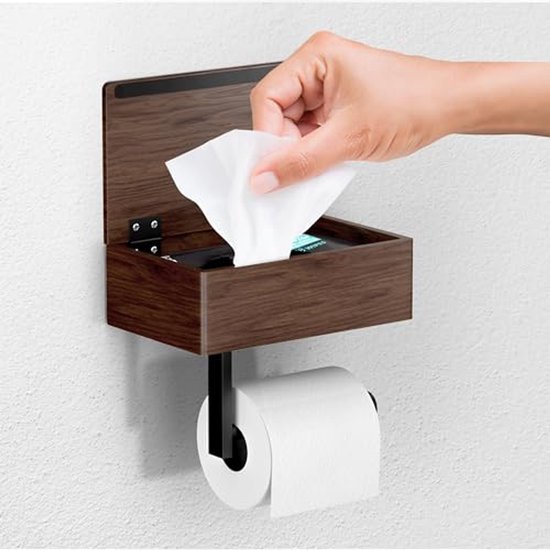 Porte-Papier Toilette Support Mural Pour Papier Toilette Avec Étagère