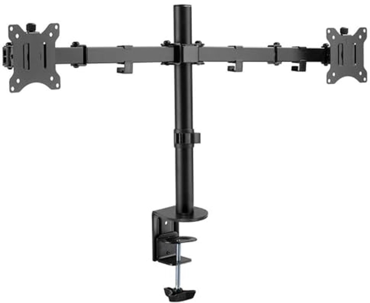Dual-Monitor Bureauhouder voor 17-32 inch - 360° Beweeglijk, Armlengte 454mm