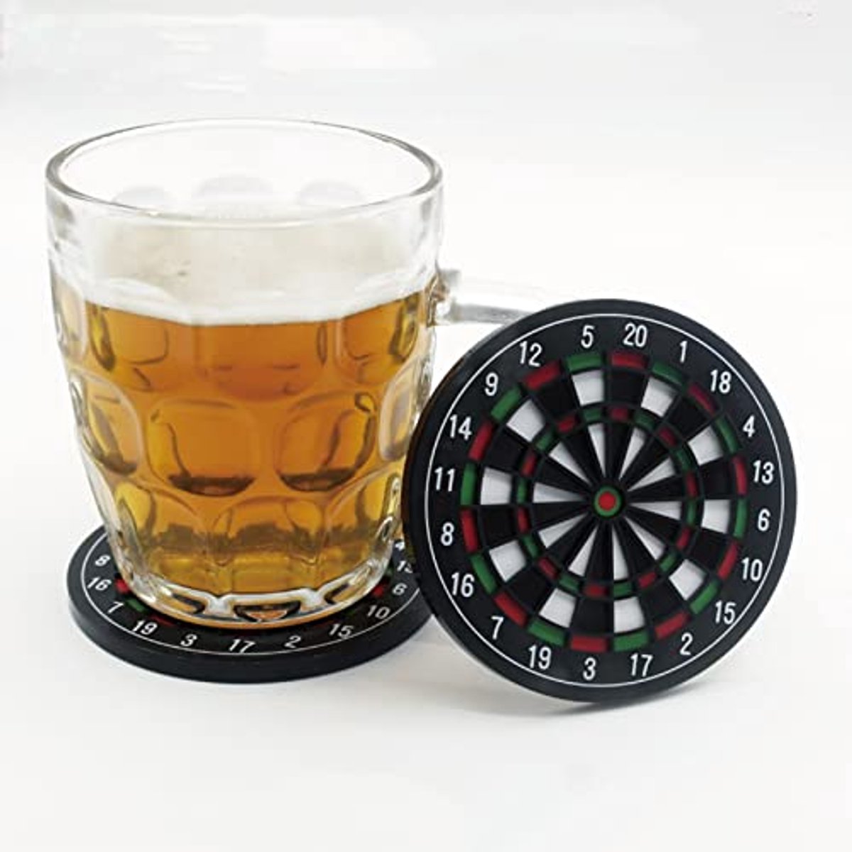 Dart Board Stijl Onderzetters Set - 4 Stuks Drank Coasters voor Bier en Wijn