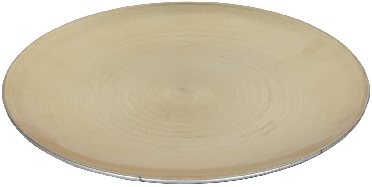 Onderbord Metallic Goud Ø25cm - Kunststof - Svenska Living - Luxe Tafel Decoratie - 1 Stuk