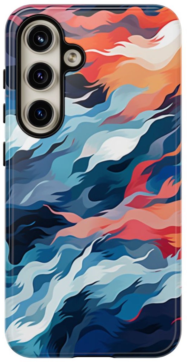 Abstracte Golvende Patronen – Telefoonhoesje Geschikt voor Samsung Galaxy S24
