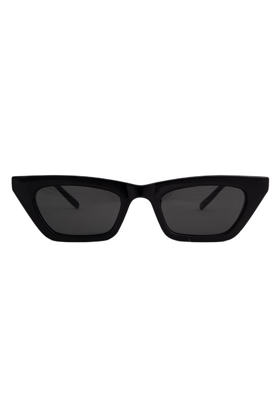 KIMU Cat Eye Smal Zonnebril - Zwart Montuur Kunststof - Zwarte Glazen - Elegant Classic Hollywood Fashion Klassiek Jaren 50 Beroemd Carnaval van KIMU — afbeelding 4