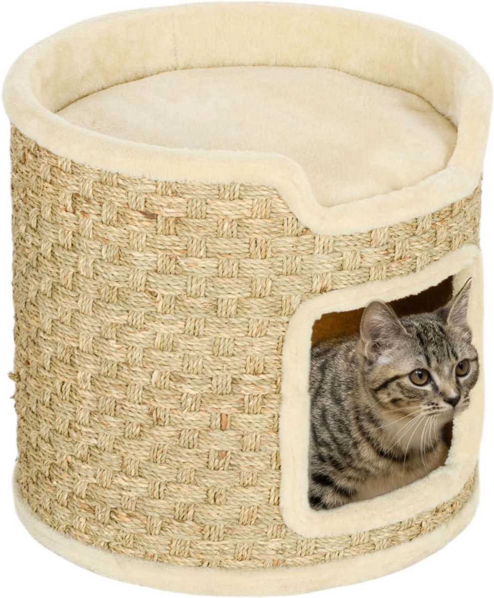 Thuys – Krabton Voor Katten – Krabmeubel – Krabtoren Kat – 40 x 39 x 39cm – Kaki