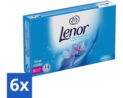 6 x Lenor - Droogtrommeldoekjes - Aprilfris - Textielverfrisser - 34 Doekjes - Droogtrommeldoekjes - Frisheid - Wasdoekjes - Statische Elektriciteit - Textielverfrisser