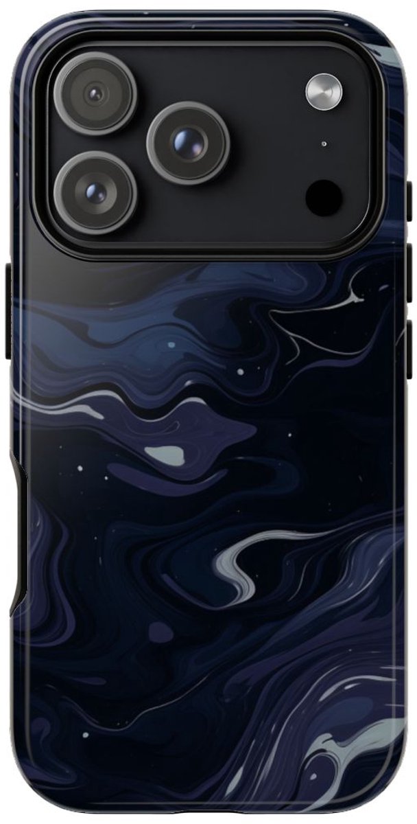 Donker Abstract Wervelend Patroon – Telefoonhoesje Geschikt voor iPhone 17 Pro